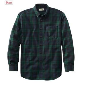 Men's Scotch Plaid Flannel Shirt, Slightly Fitted (Medium)